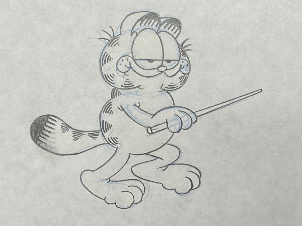 Garfield - Original animation drawing, with studio stamp