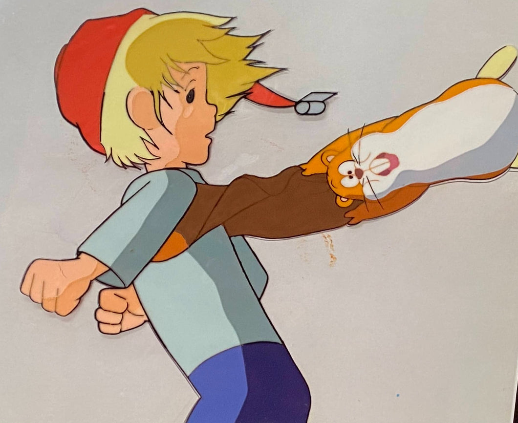 The Wonderful Adventures of Nils (1980) - Original animation cel and drawing