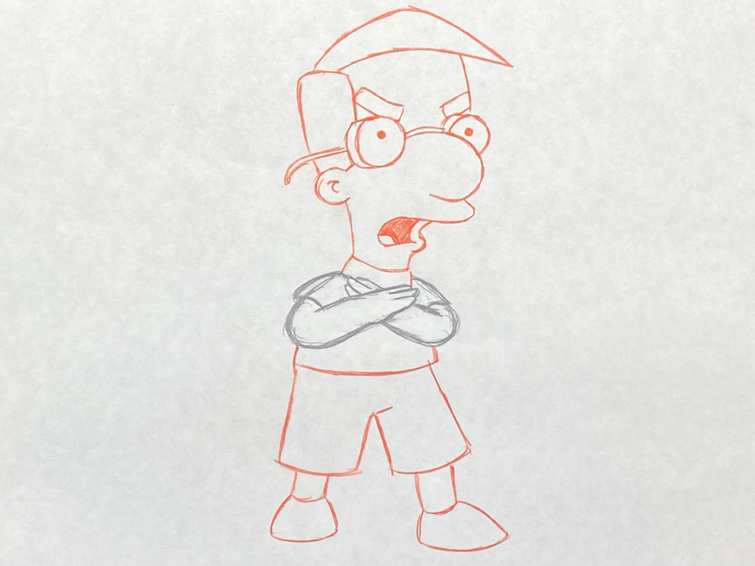 The Simpsons - Original drawing of Milhouse Van Houten