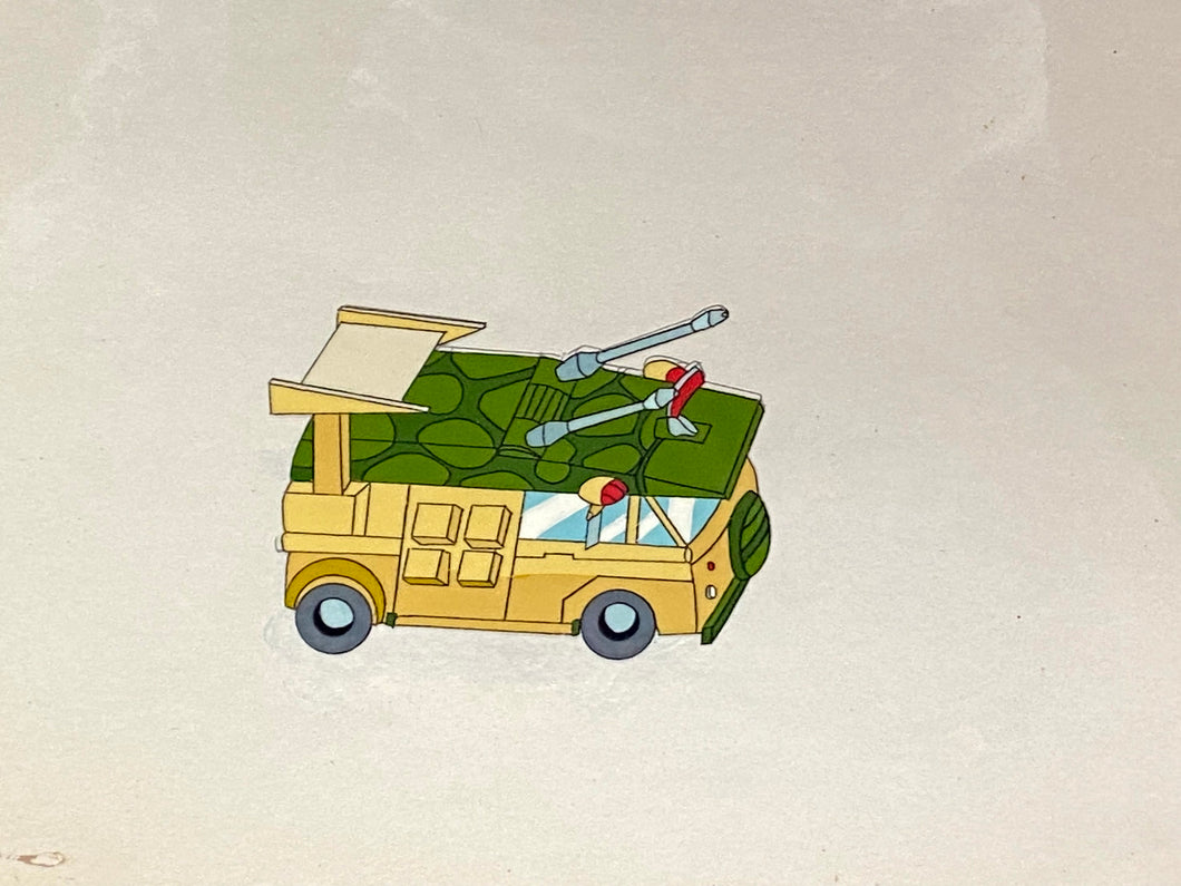 Teenage Mutant Ninja Turtles (1987 TV series) - Original animation cel of Party Wagon