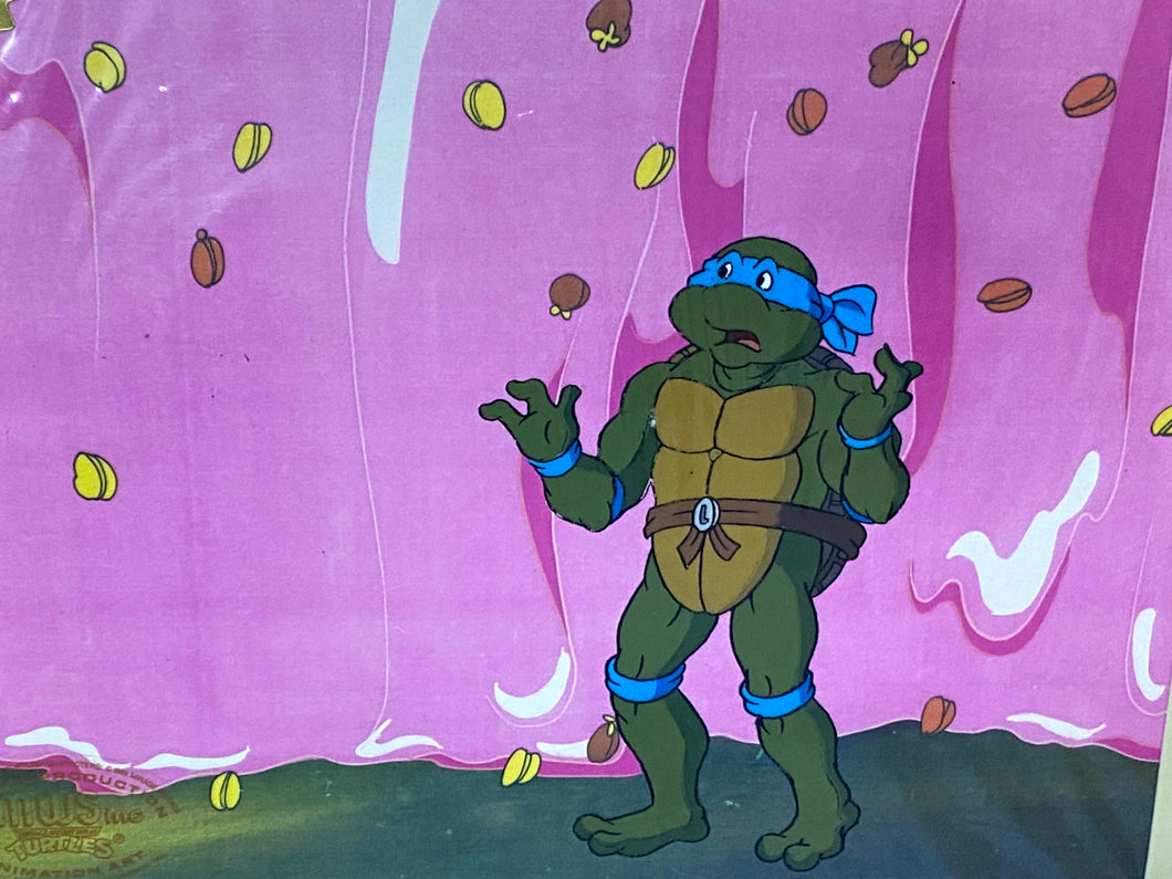 Teenage Mutant Ninja Turtles (1987 TV series) - Original animation cel of Leonardo (certificated, new)