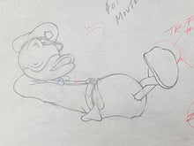 Load image into Gallery viewer, Officer Duck (Walt Disney, 1939) - Donald Duck Animation Drawing
