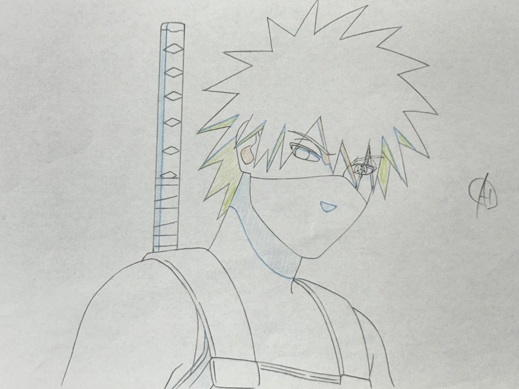 Naruto - Original drawing of Kakashi Hatake, in color