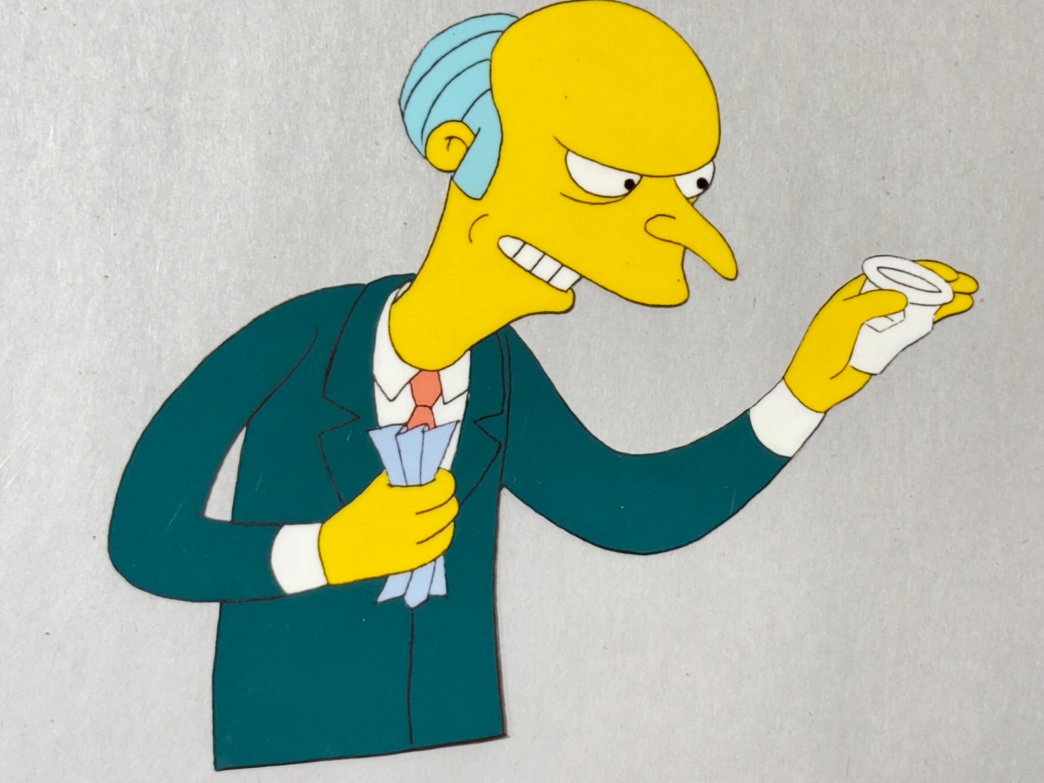 The Simpsons Original Animation Cel Of Montgomery Burns Mr Burns The Simpsons Original Animation Cel Of Montgomery Burns Mr Burns