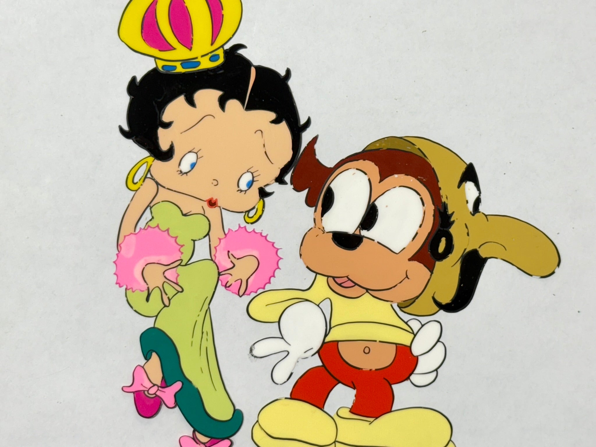 Betty Boop - Original animation cel of Betty Boop and Bimbo