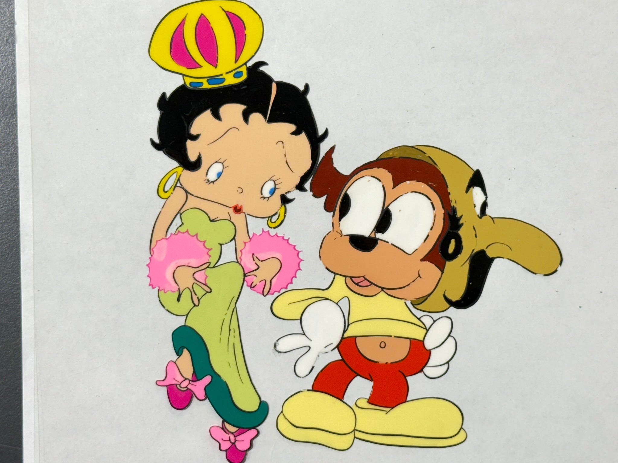 Betty Boop - Original animation cel of Betty Boop and Bimbo