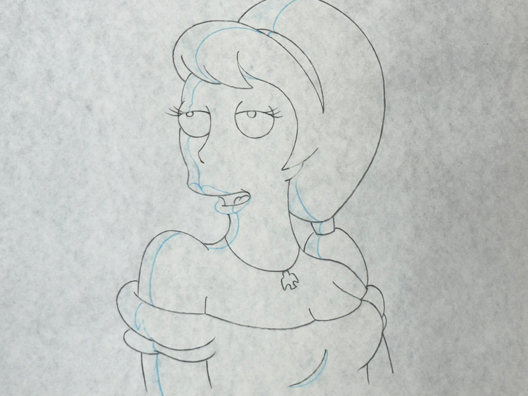 The Simpsons - Original drawing of Lurleen Lumpkin (Episode: Colonel Homer, 1992)