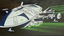 Load image into Gallery viewer, Captain Future - Original Panoramic Animation Cel, with master painted background
