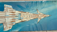 Load image into Gallery viewer, Captain Future - Original Panoramic Animation Cel, with master painted background
