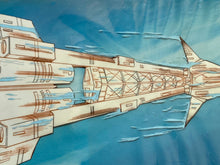 Load image into Gallery viewer, Captain Future - Original Panoramic Animation Cel, with master painted background
