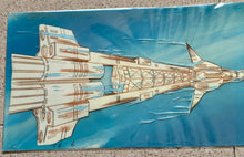 Load image into Gallery viewer, Captain Future - Original Panoramic Animation Cel, with master painted background
