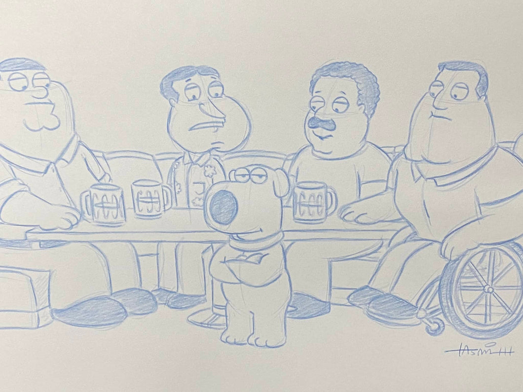 Family Guy - Lay Out drawing, made by Todd Aaron Smith (certificated)