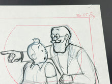 Load image into Gallery viewer, Tintin - Original animation drawing of Tintin (On a marché sur la Lune)
