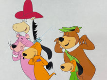 Load image into Gallery viewer, Original animation cel and drawing of Yogi Bear, Snagglepuss, Doggie Daddy &amp; son and Quick Draw McGraw
