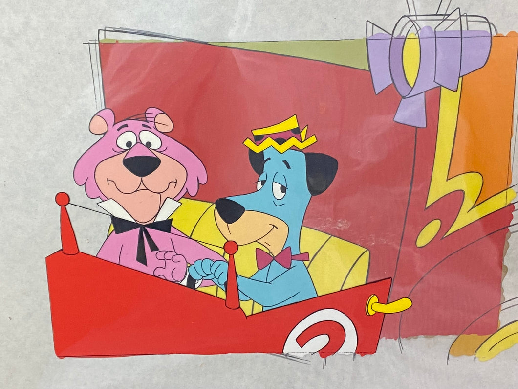 Snagglepuss (1959) - Original cel and drawing of Snagglepuss and Huckleberry Hound