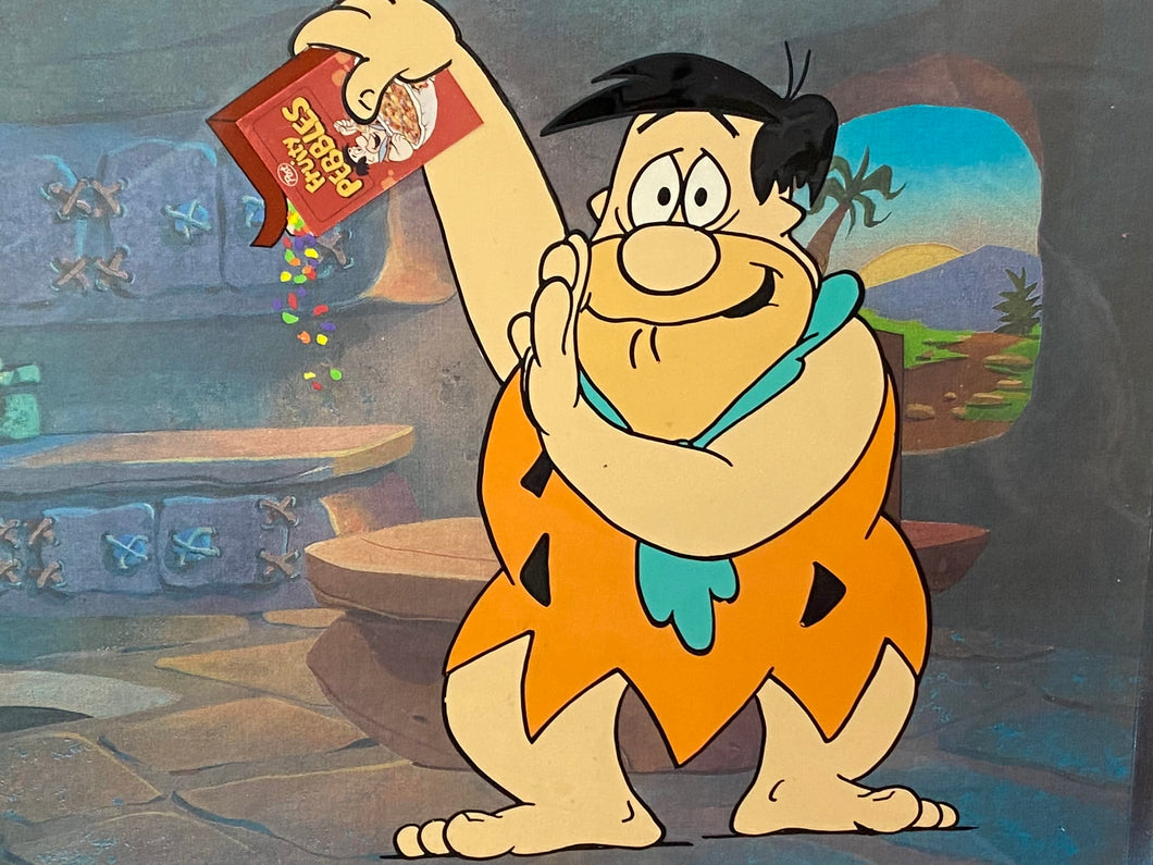 The Flintstones - Original animation cel and drawing of Frederick 