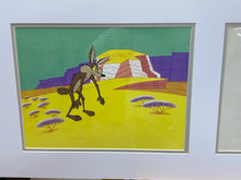 Load image into Gallery viewer, Looney Tunes - Original animation cel and drawing of Wile E. Coyote, Framed
