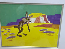 Load image into Gallery viewer, Looney Tunes - Original animation cel and drawing of Wile E. Coyote, Framed
