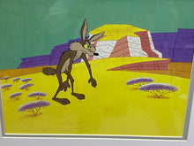 Load image into Gallery viewer, Looney Tunes - Original animation cel and drawing of Wile E. Coyote, Framed
