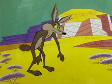 Load image into Gallery viewer, Looney Tunes - Original animation cel and drawing of Wile E. Coyote, Framed
