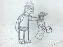 Load image into Gallery viewer, The Simpsons - Original drawing of Bart Simpson and Jimbo
