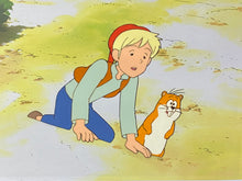 Load image into Gallery viewer, The Wonderful Adventures of Nils (1980) - Original animation cel and drawing, with copy background
