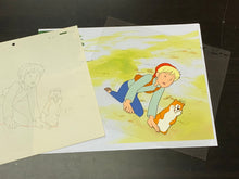 Load image into Gallery viewer, The Wonderful Adventures of Nils (1980) - Original animation cel and drawing, with copy background
