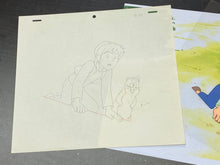 Load image into Gallery viewer, The Wonderful Adventures of Nils (1980) - Original animation cel and drawing, with copy background
