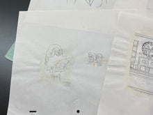 Load image into Gallery viewer, The Simpsons - 4 Original drawings of Lionel Hutz and Lisa Simpson with copy background + animatic folder signed by Mark Kirkland!
