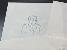 Load image into Gallery viewer, The Simpsons - 4 Original drawings of Lionel Hutz and Lisa Simpson with copy background + animatic folder signed by Mark Kirkland!
