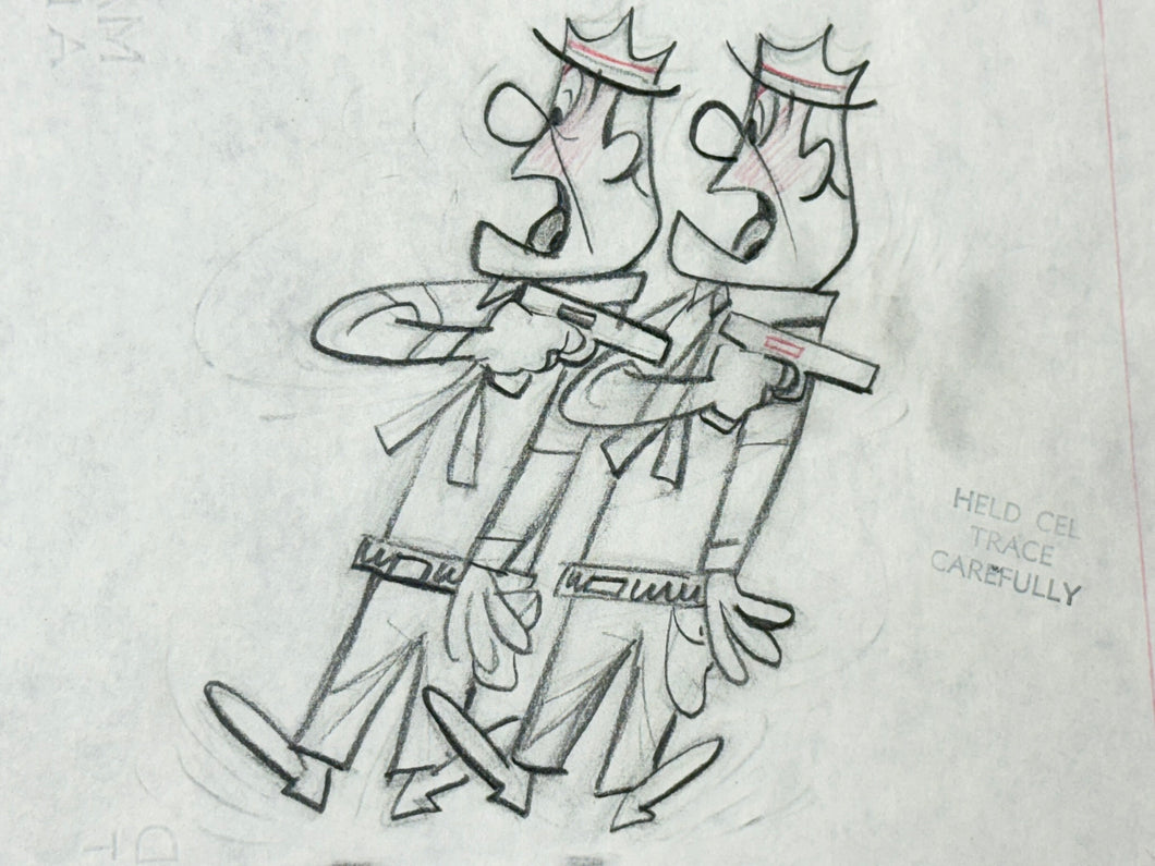 Laurel and Hardy (1966) - Original animation drawing
