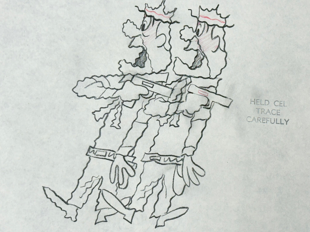 Laurel and Hardy (1966) - Original animation drawing