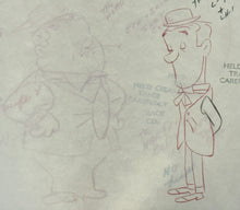 Load image into Gallery viewer, Laurel and Hardy (1966) - 3 x Original animation drawings of Laurel and Hardy
