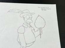 Load image into Gallery viewer, The Simpsons - Original drawing of Homer Simpson, Episode: &#39;Wild Barts Can&#39;t Be Broken (1999)&#39;

