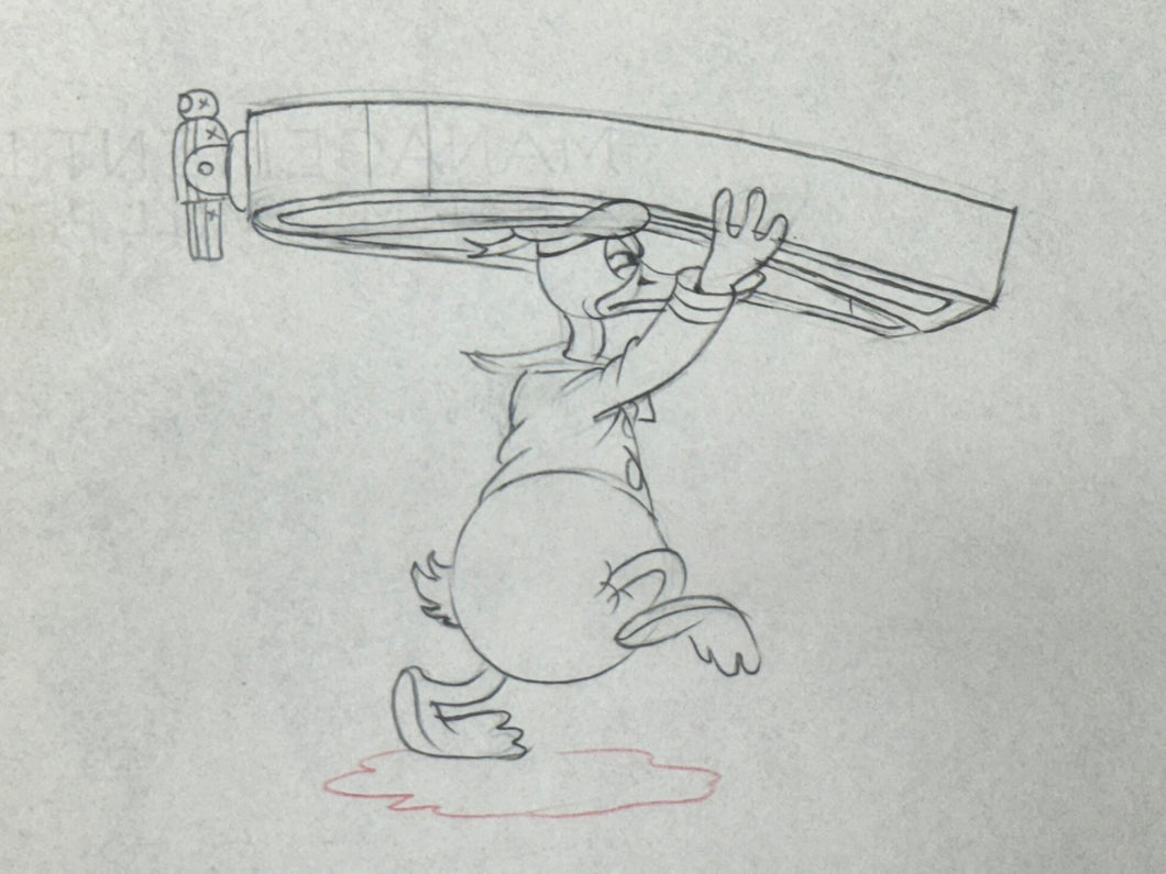 Mickey's Service Station (1935) - Vintage Donald Duck Production Drawing