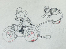 Load image into Gallery viewer, The Dognapper (1934) - Original Mickey Mouse and &quot;Long-Billed&quot; Donald Duck Production Drawing
