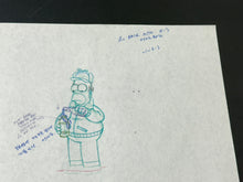 Load image into Gallery viewer, The Simpsons - Original drawing of Homer Simpson, Episode: &#39;Mr. Plow&#39; (1992)
