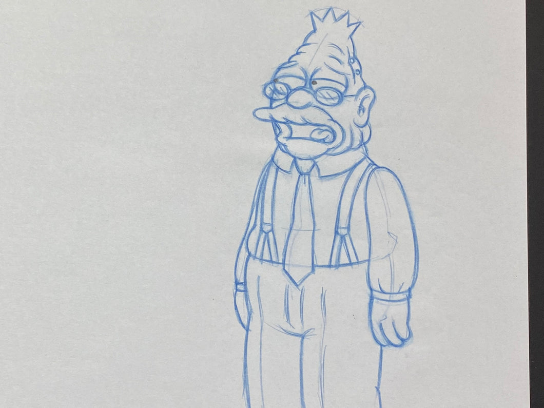 The Simpsons - Original drawing of Abraham Simpson