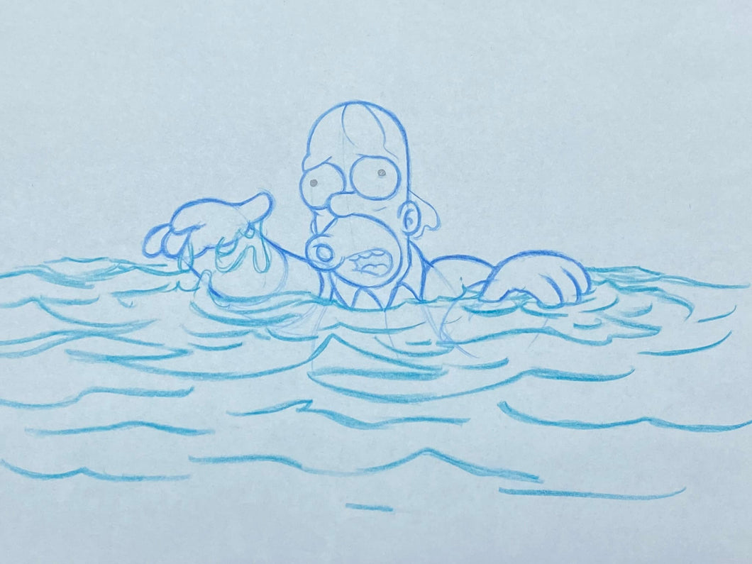 The Simpsons - Original drawing of Homer Simpson