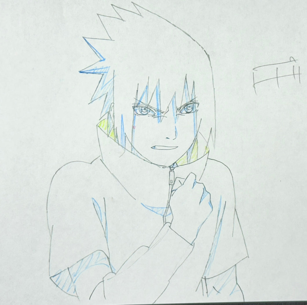 Naruto - Original drawing of Sasuke Uchiha, in color