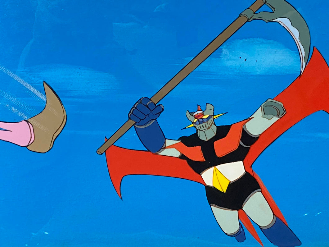 Mazinger Z - Original animation cel with master painted background