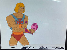 Load image into Gallery viewer, He-Man and the Masters of the Universe - Original animation cel and drawing of He-Man
