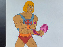 Load image into Gallery viewer, He-Man and the Masters of the Universe - Original animation cel and drawing of He-Man
