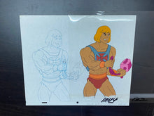 Load image into Gallery viewer, He-Man and the Masters of the Universe - Original animation cel and drawing of He-Man
