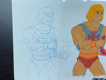 Load image into Gallery viewer, He-Man and the Masters of the Universe - Original animation cel and drawing of He-Man
