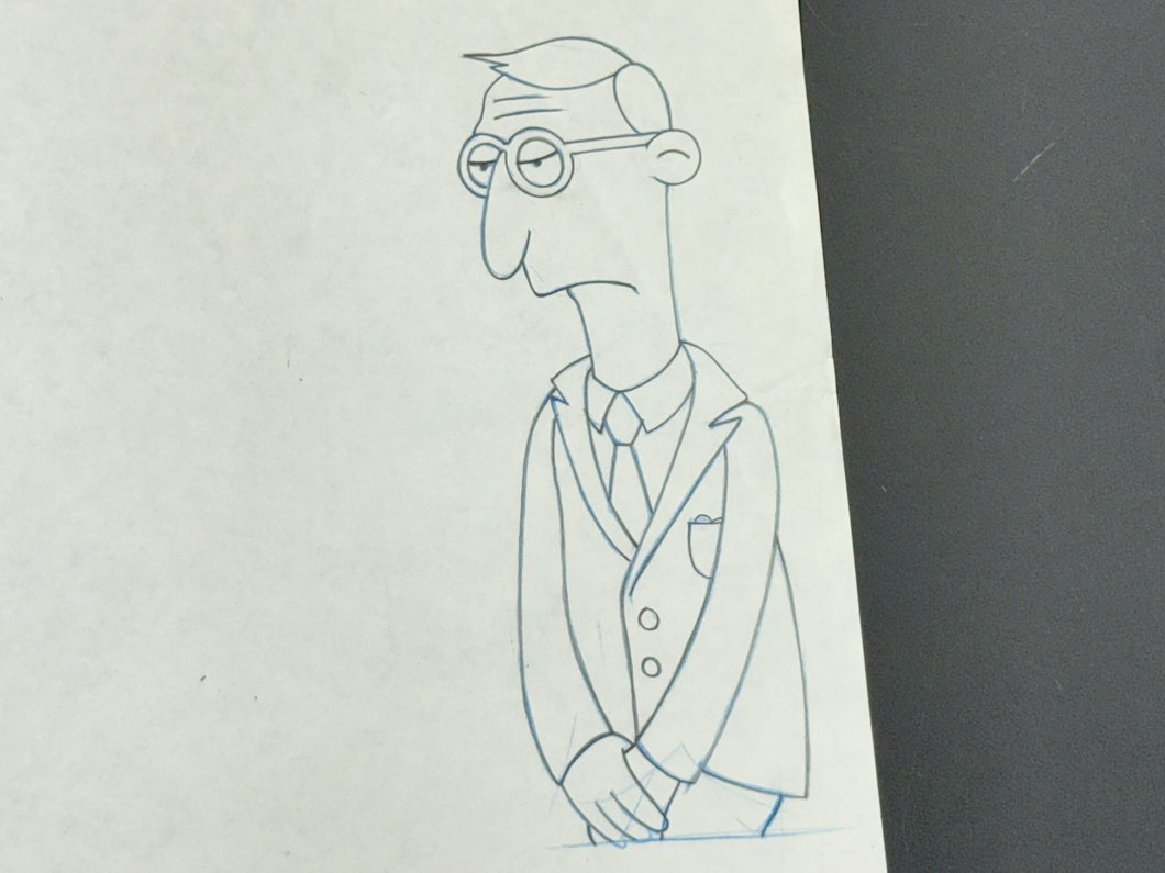 The Simpsons - Original drawing of Blue-Haired Lawyer