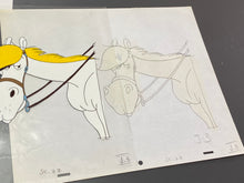 Load image into Gallery viewer, Lucky Luke - Original animation cel and drawing of Jolly Jumper (1984)
