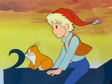 Load image into Gallery viewer, The Wonderful Adventures of Nils (1980) - Original animation cel and drawing, with copy background
