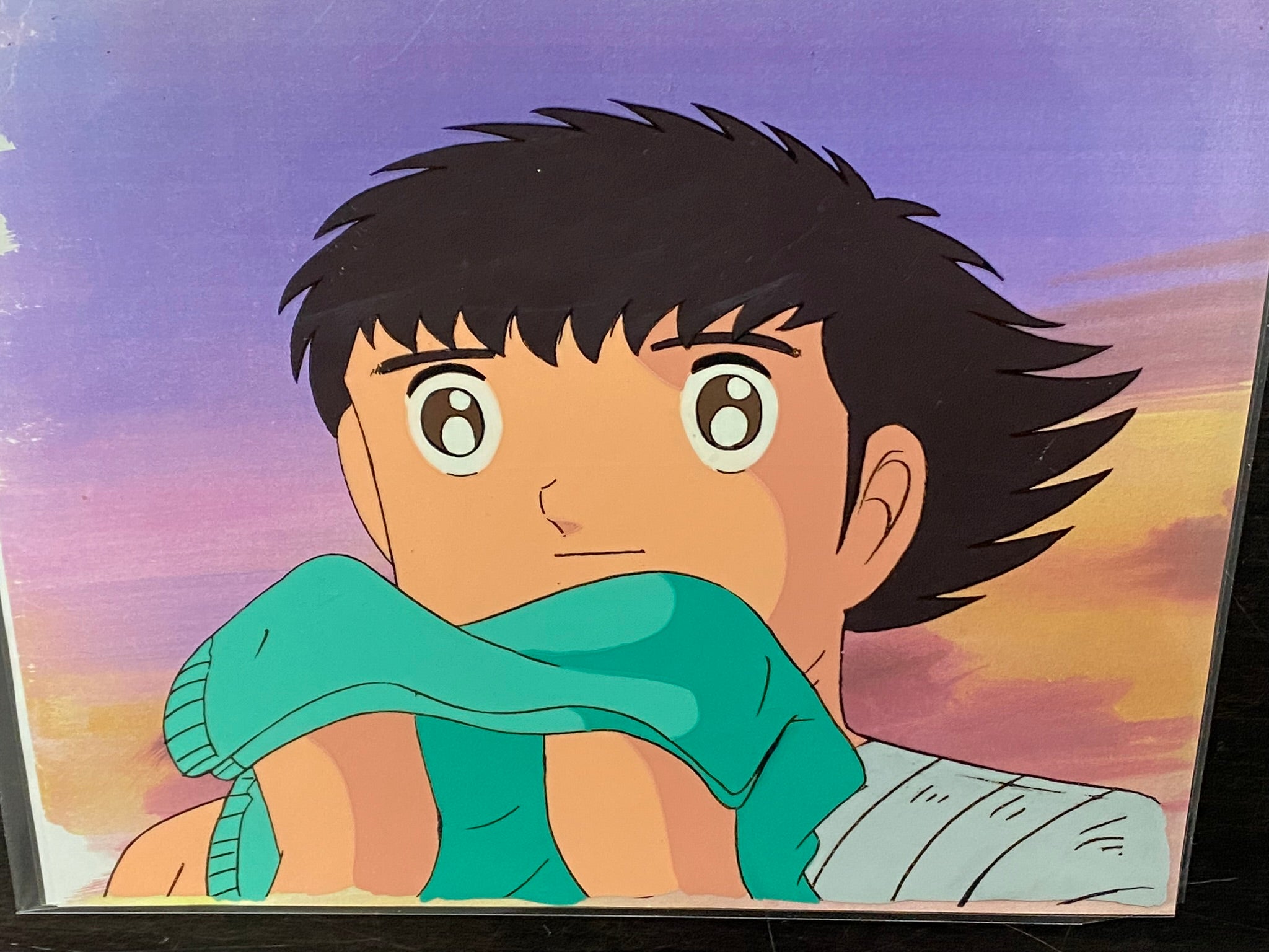 Captain Tsubasa - Original animation cel with copy background