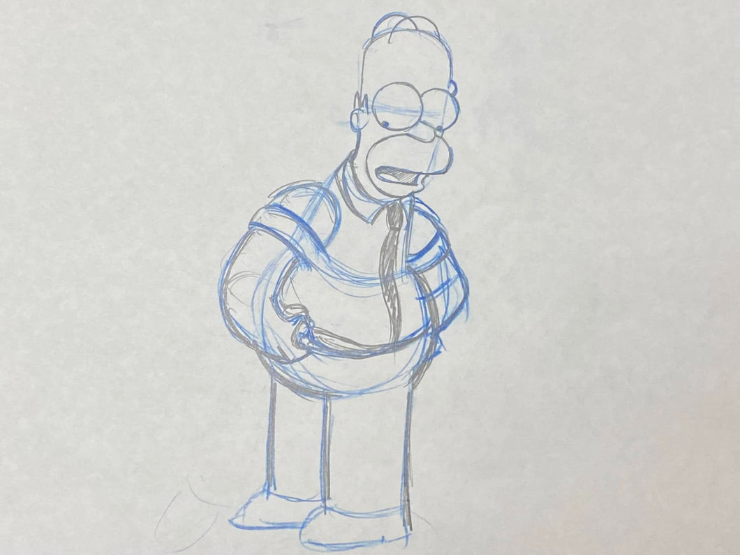 The Simpsons - Original drawing of Homer Simpson